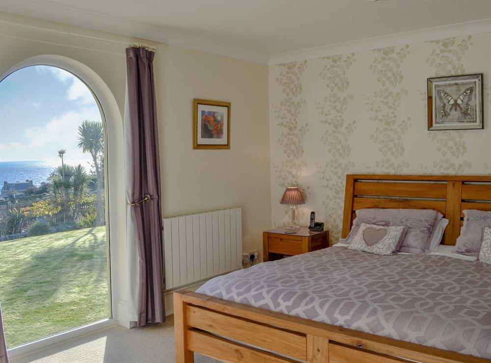 Wonderful sea views from the master bedroom at Seaward in Portpatrick, near Stranraer, Dumfries & Galloway, Wigtownshire