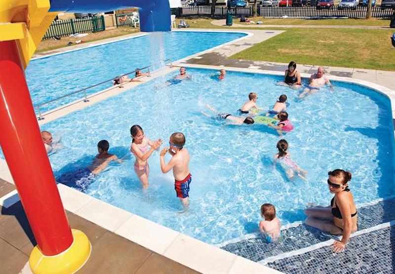 Outdoor heated swimming pool at Seawick Holiday Village in , Essex