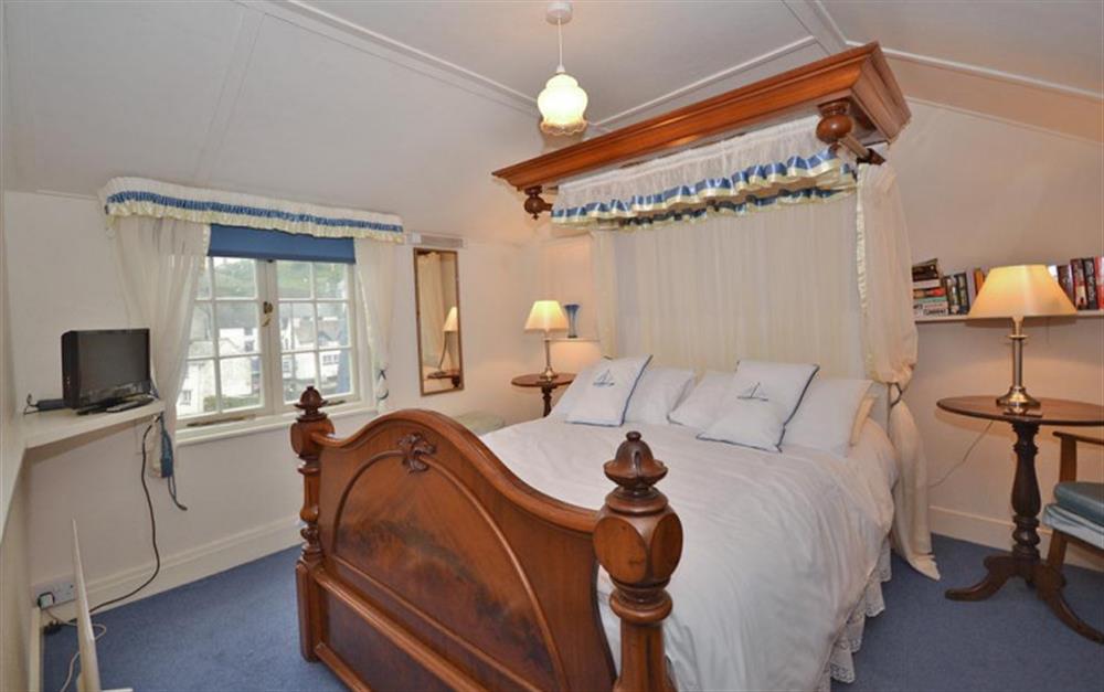 The master bedroom at Seawinds in Polperro