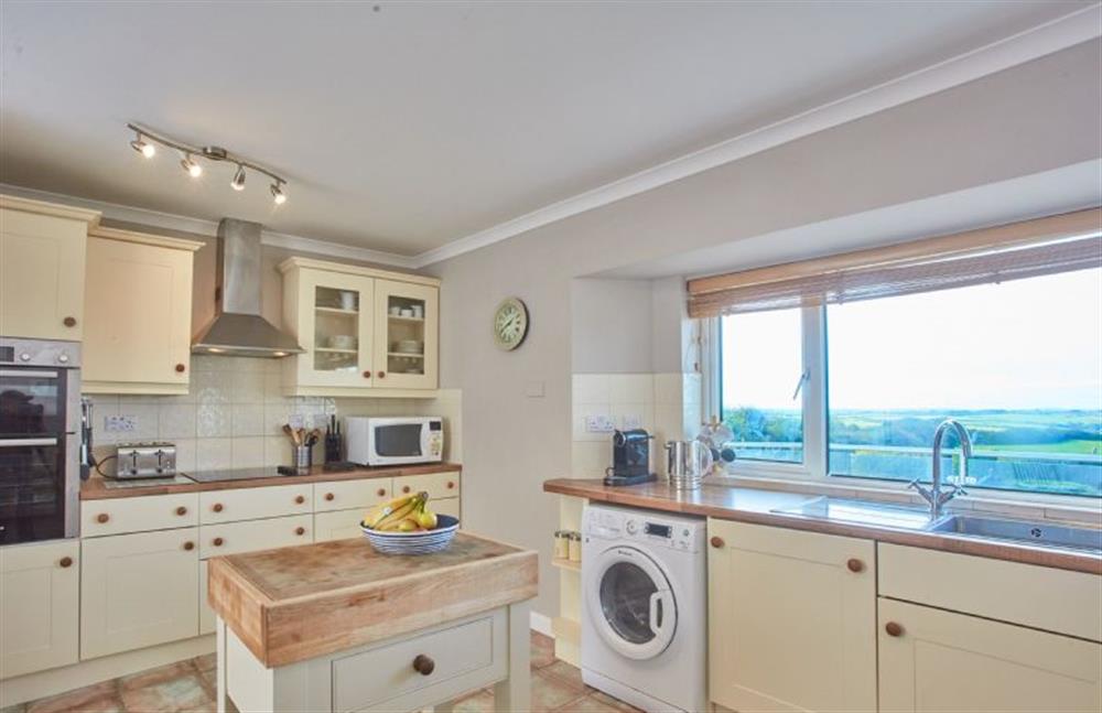 Ground floor: Kitchen with a view at Seawynds, Trelights Near Port Isaac