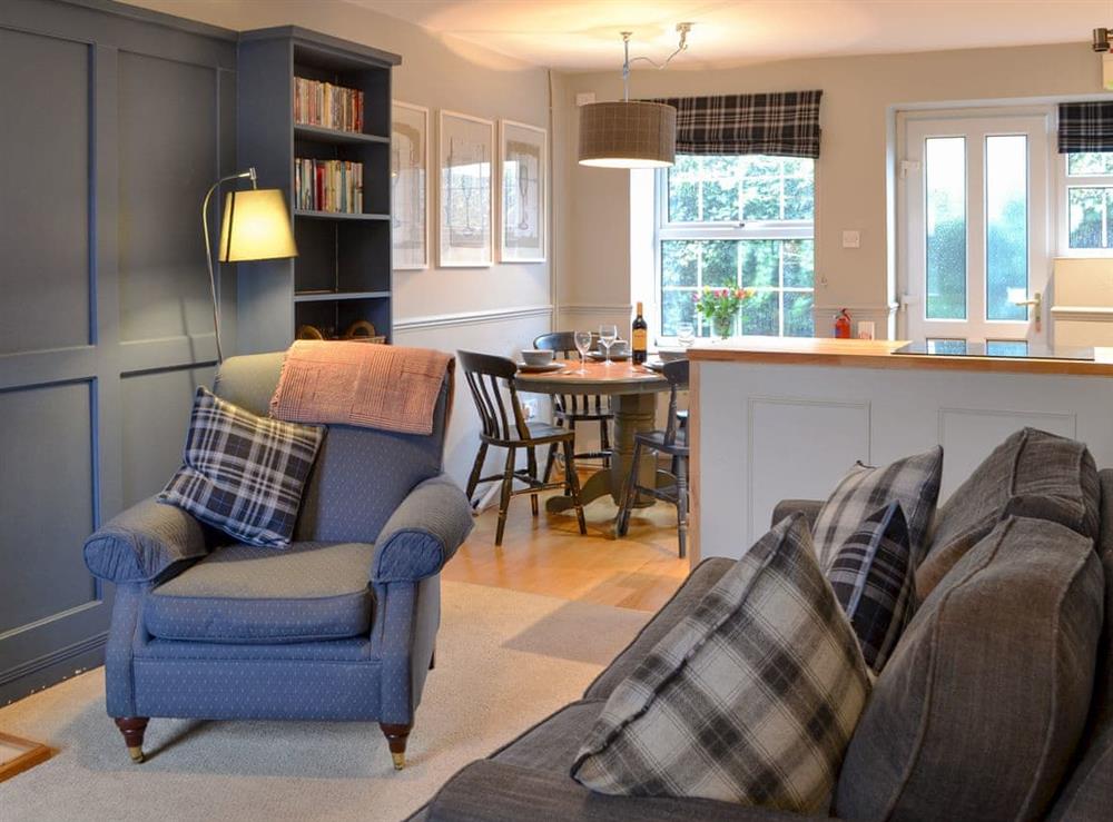 Open plan living space at Secret View Cottage in Terrington, near Claxton, York, North Yorkshire