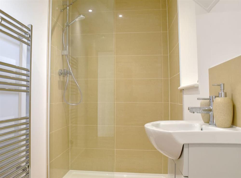 Shower room at Secretseaview in West Mersea, Essex
