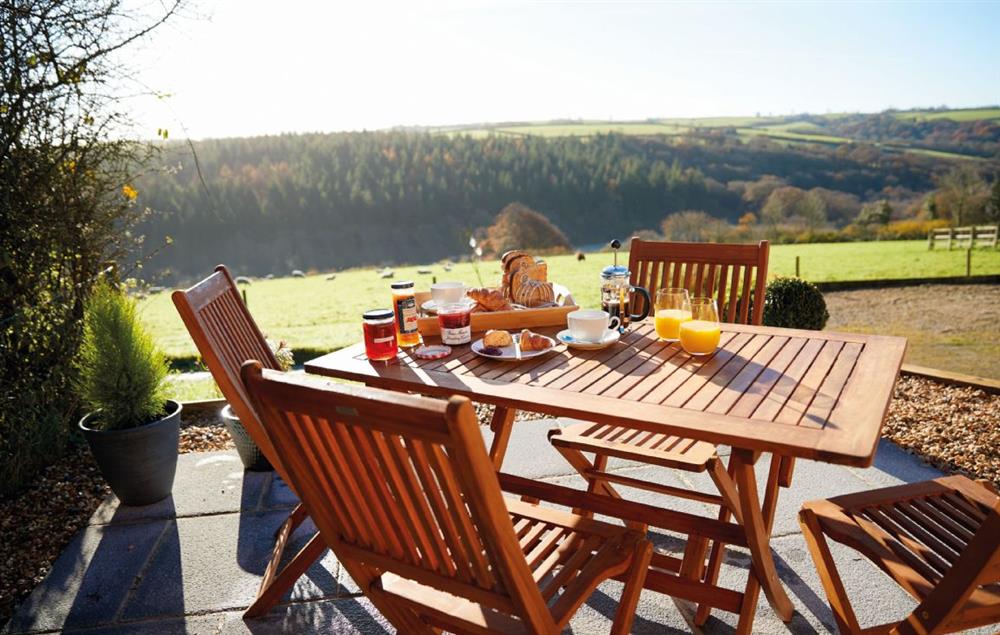 Seekings Cottage has a private patio with stunning views  at Seekings Cottage, Knowstone