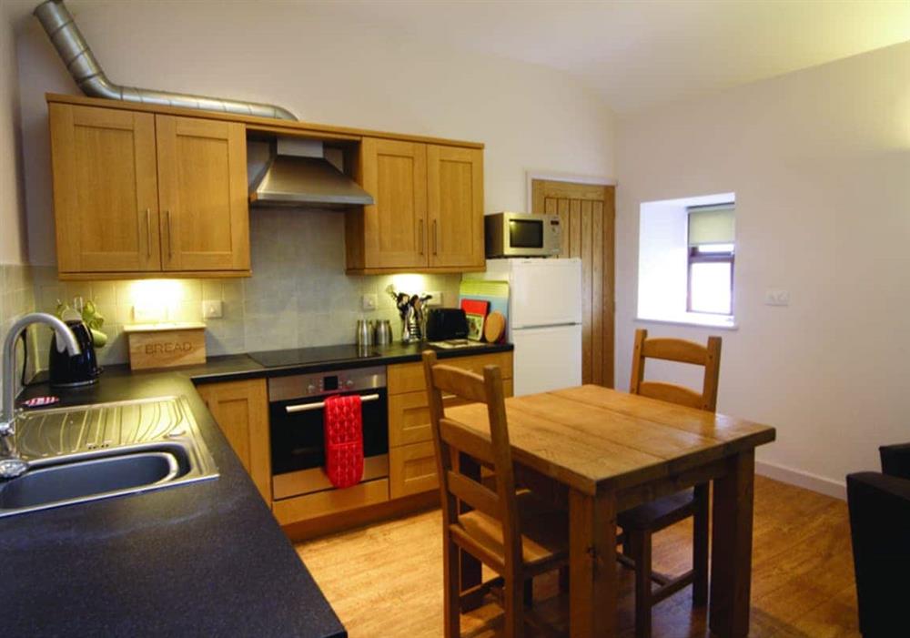 Seion kitchen and dining area at Seion in Port Dinorwic, Gwynedd