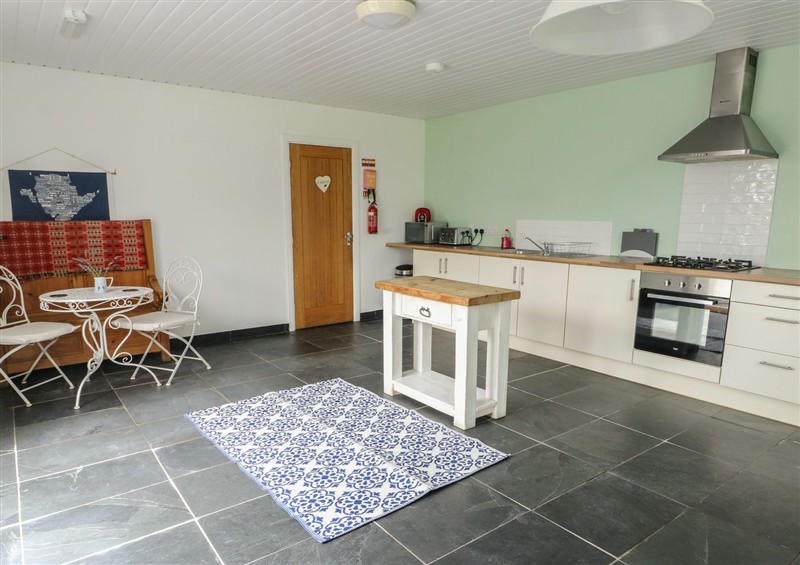 The kitchen at Seiriol Shepherds hut, Dothan near Rhosneigr