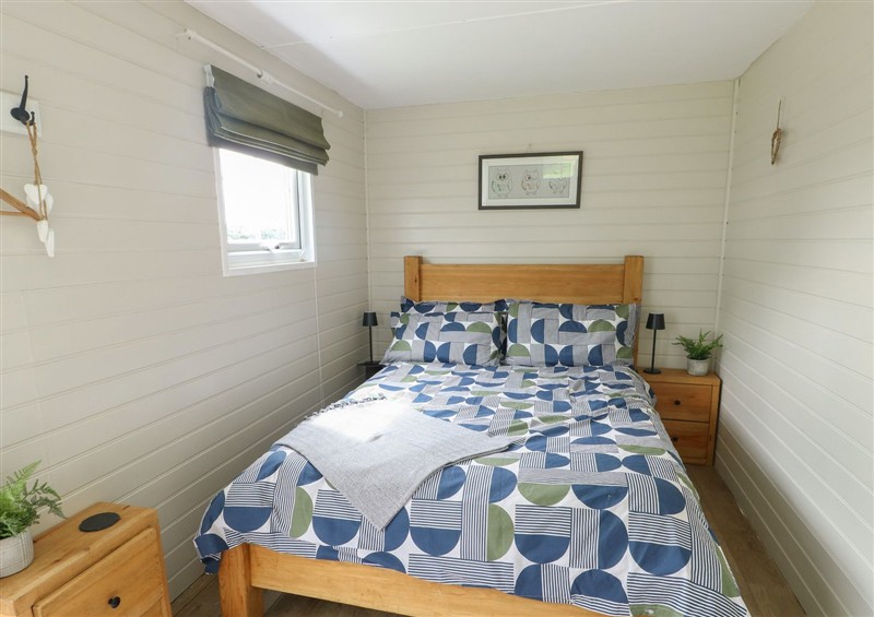 This is a bedroom at Seiriol Shepherds hut, Dothan near Rhosneigr