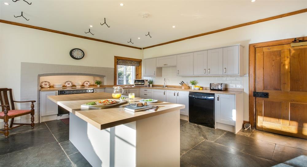 The kitchen at Selworthy Farmhouse in Holnicote, Somerset