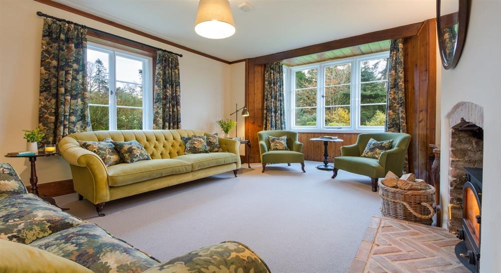 The sitting room at Selworthy Farmhouse in Holnicote, Somerset