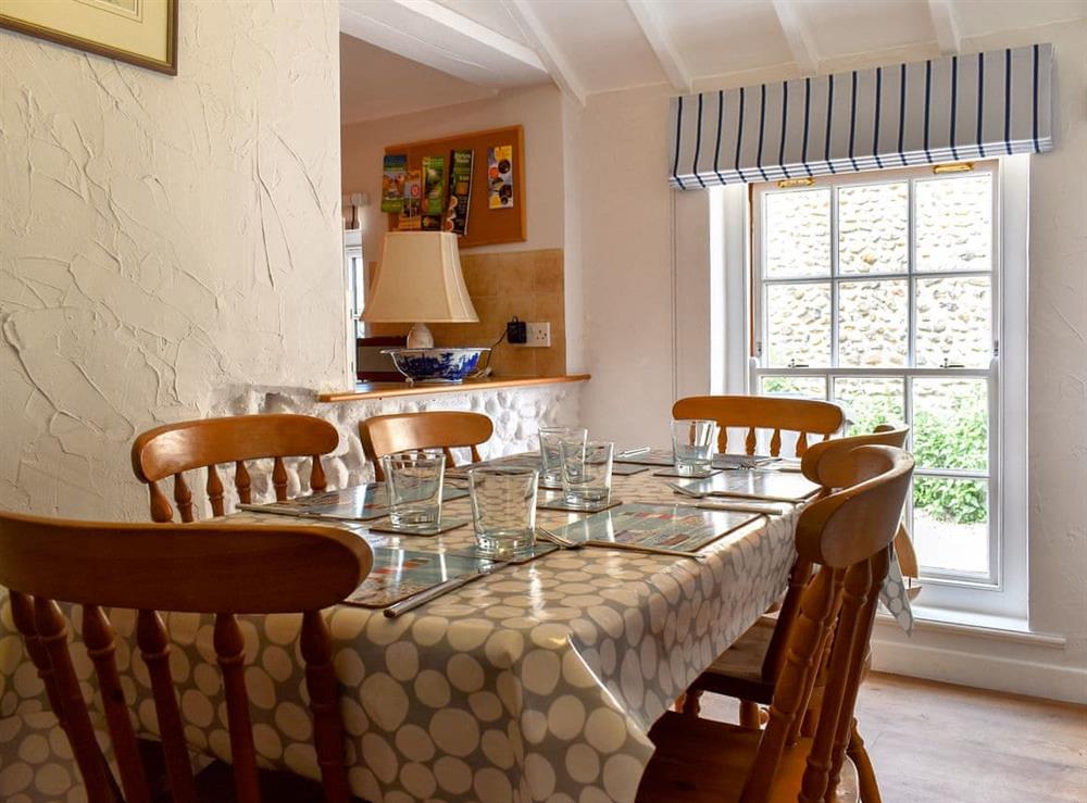 Dining room at September Cottage in Wells-next-the-Sea, Norfolk