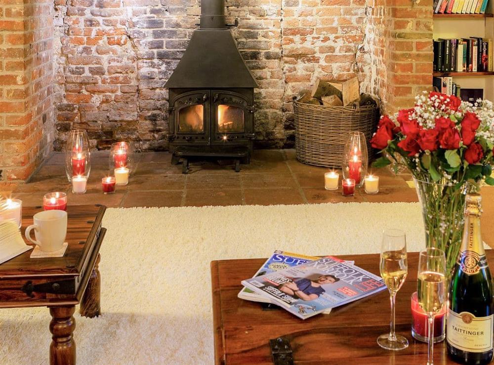 Warm and cosy wood burner at Oak Cottage, 