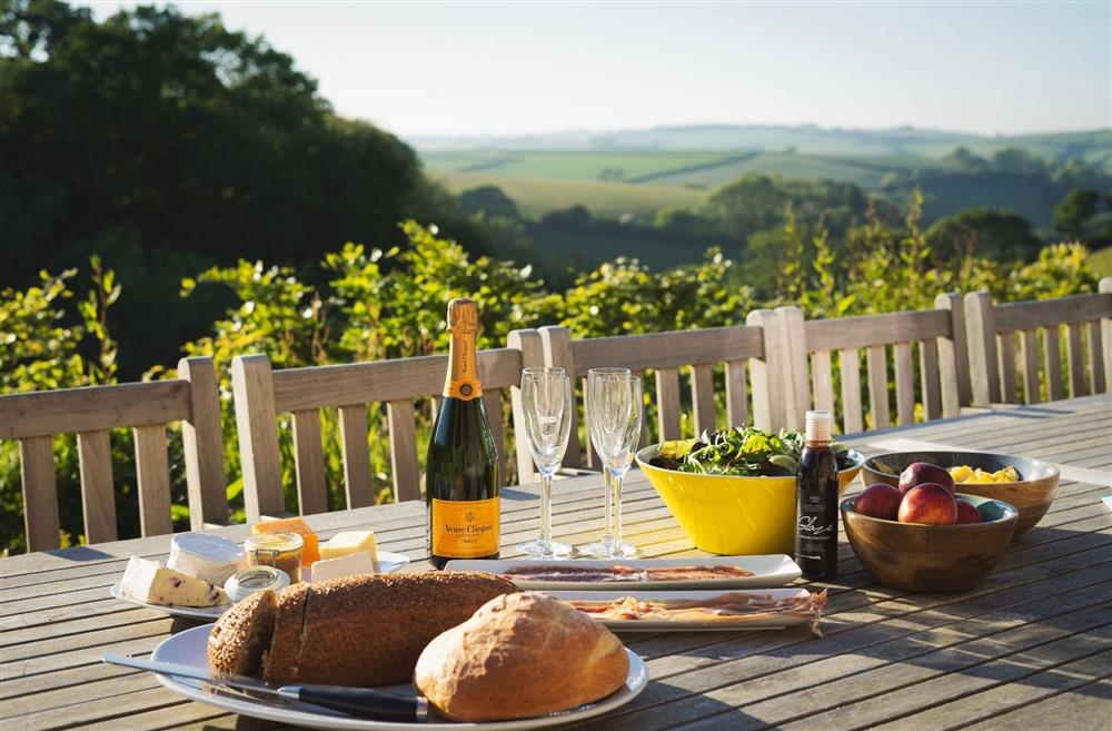 The outdoor dining table