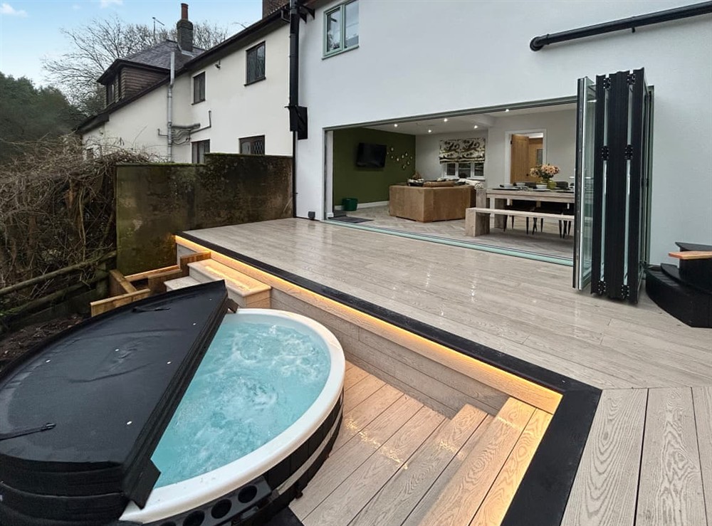 Hot tub at Seven Springs in Brereton, Cannock Chase, Staffordshire
