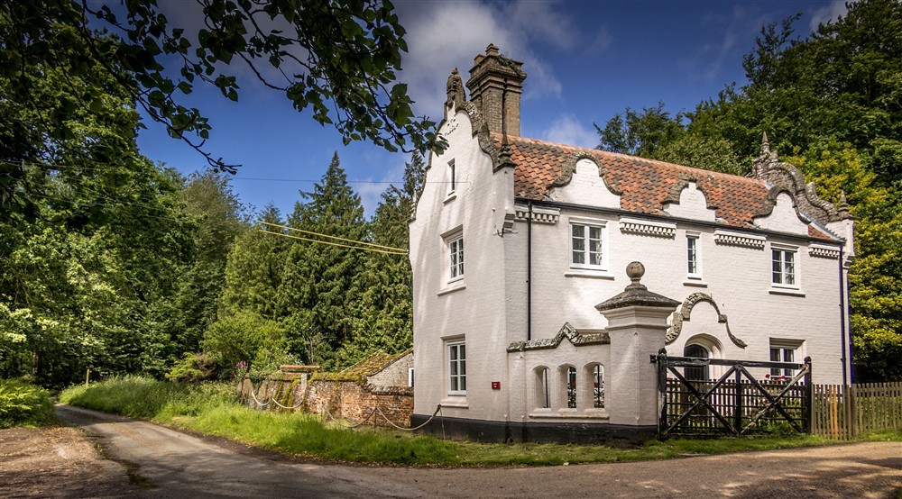 The exterior of Sextons Lodge, Norfolk at Sexton's Lodge in Norwich, Norfolk