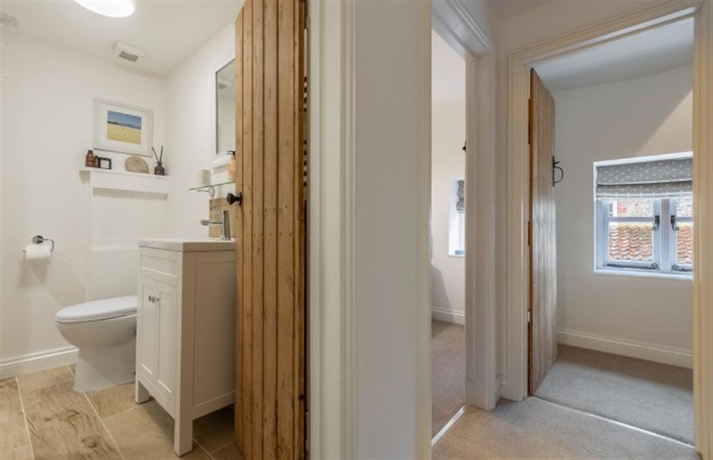 First floor: Landing and shower room at Sextons Yard Cottage, Docking near Kings Lynn