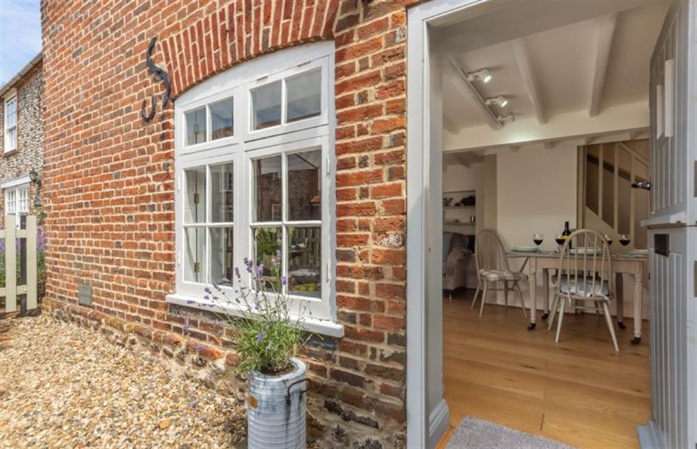 Ground floor: Front entrance leading into the open-plan living area at Sextons Yard Cottage, Docking near Kings Lynn