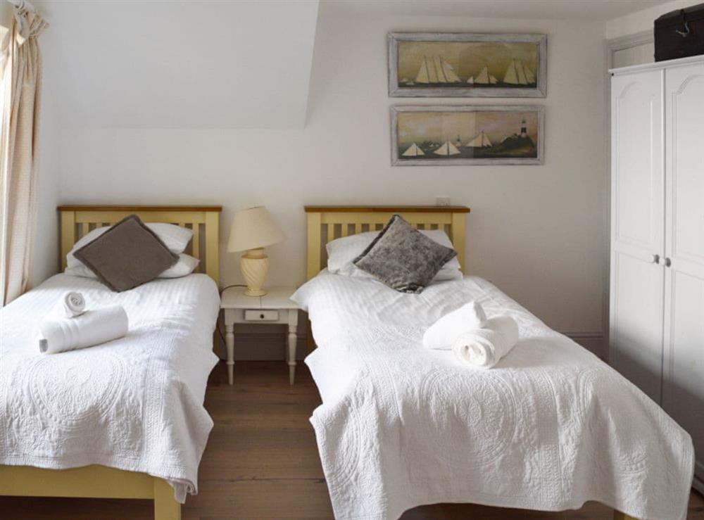 Twin bedroom at Shadycombe Lodge in Salcombe, Devon