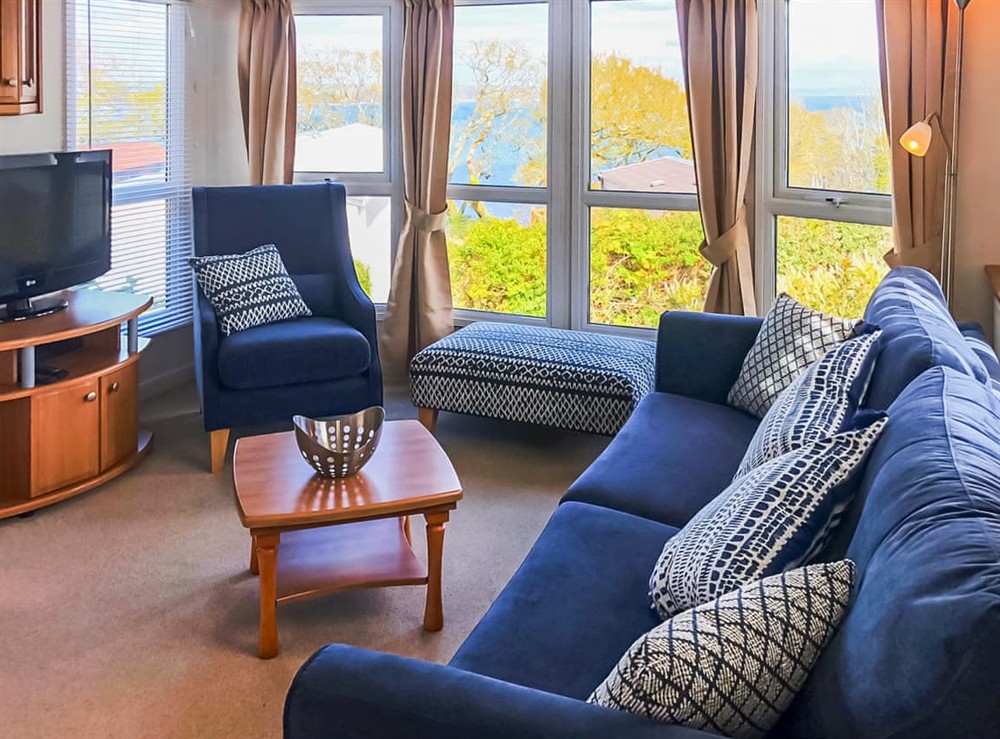 Open plan living space at Shallowtree Retreats- Ambassador caravan No.42 in Saundersfoot, Dyfed