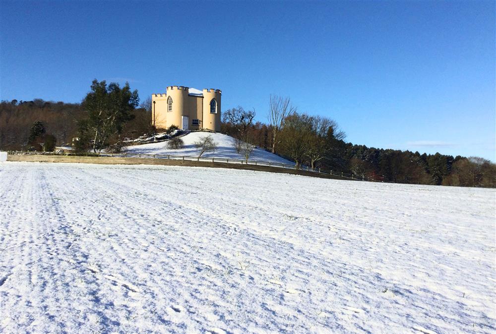 Sham Castle, a winter wonderland at Sham Castle, Acton Burnell