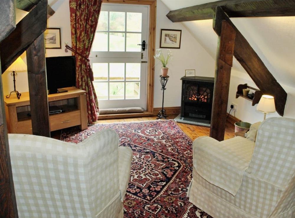 Living room at Shamrock Cottage in Cenarth, Dyfed., Great Britain