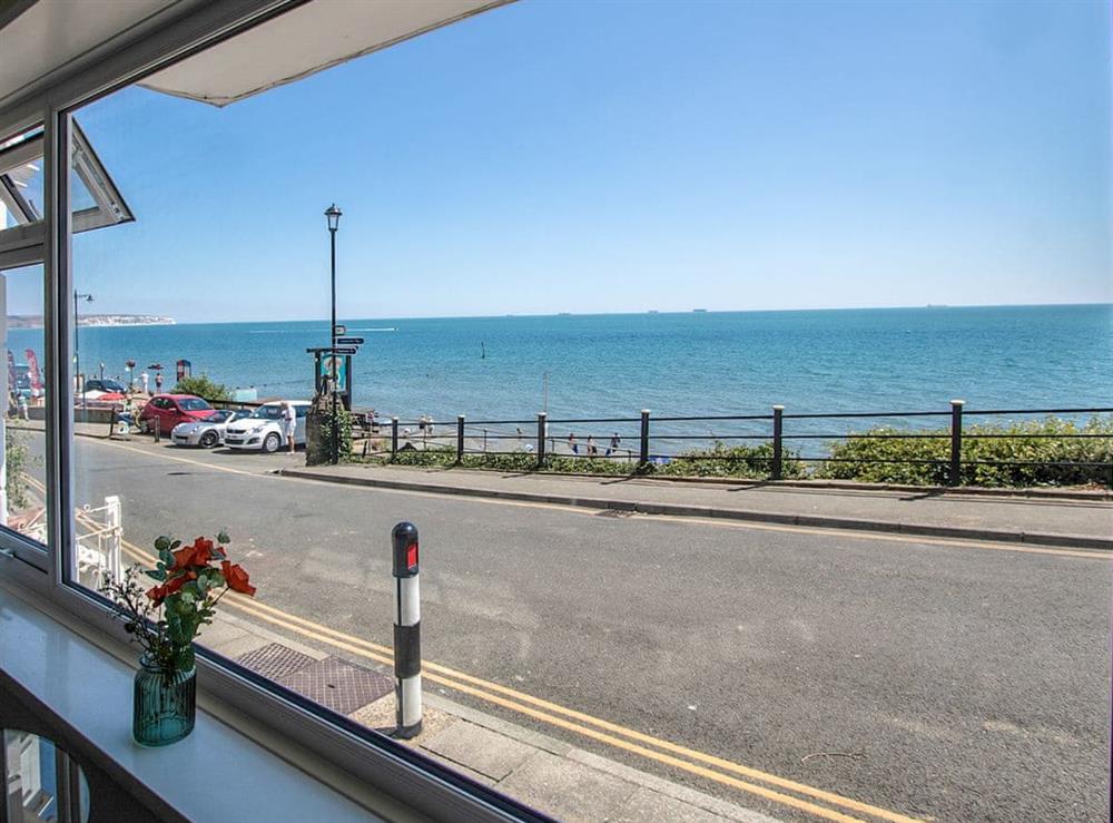Delightful sea views from the living area at Beachside Bluff, 