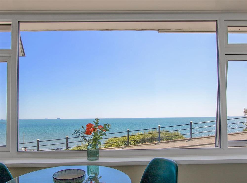Stunning sea views from the living area at Beachside Bluff, 