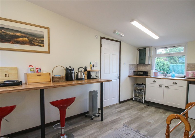 This is the kitchen at Sharons Shepherd Hut, Knockin