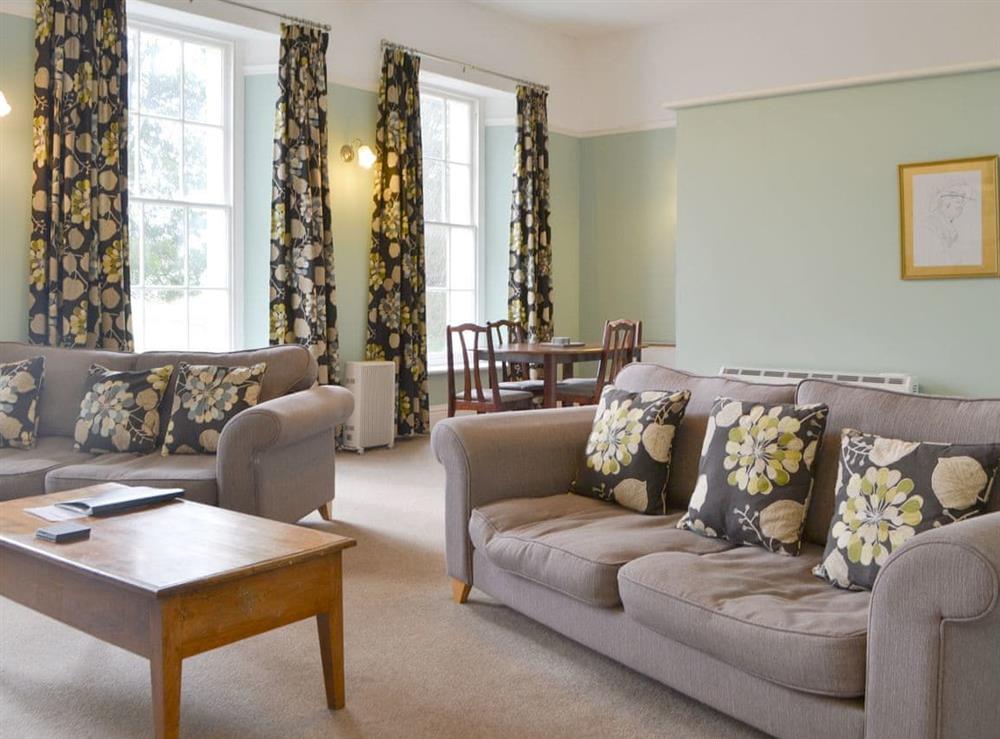 Open plan living space at Shaw End Mansion- Apartment 1 in Kendal, Cumbria