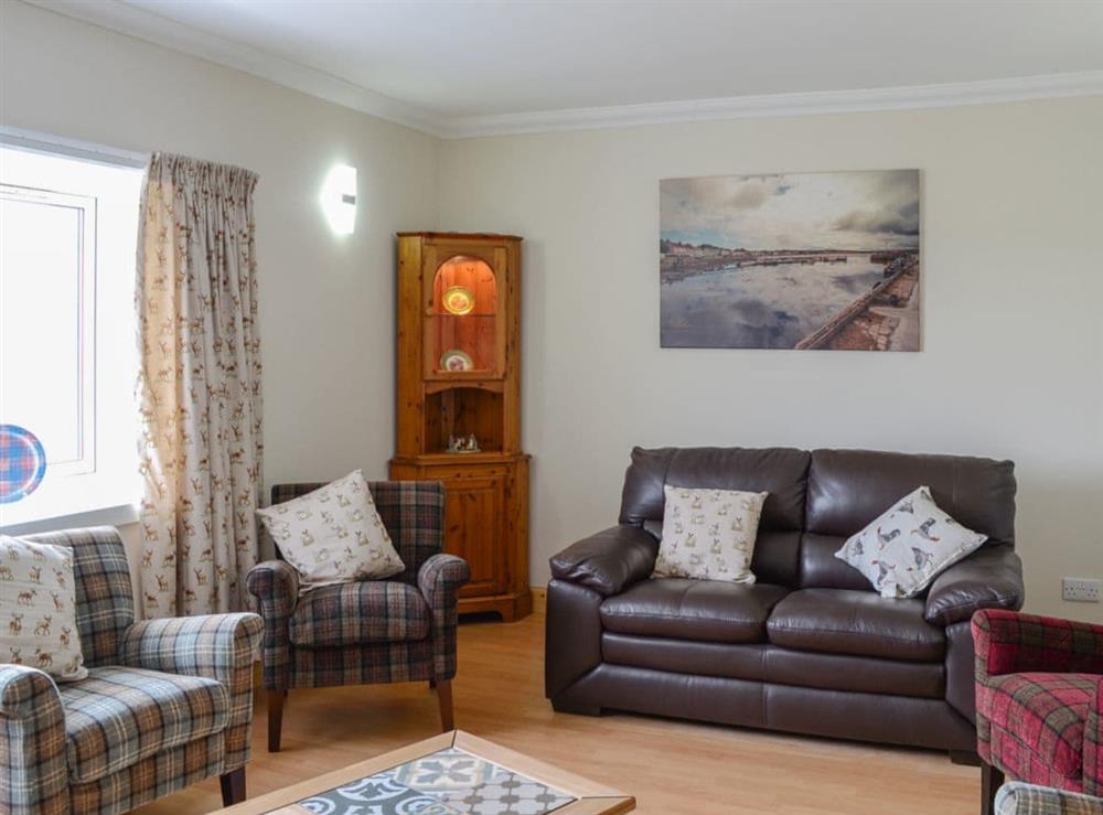 Comfortable and cosy living room at Sheaf Dale in Portmahomack, near Tain, Northern Highlands, Ross-Shire