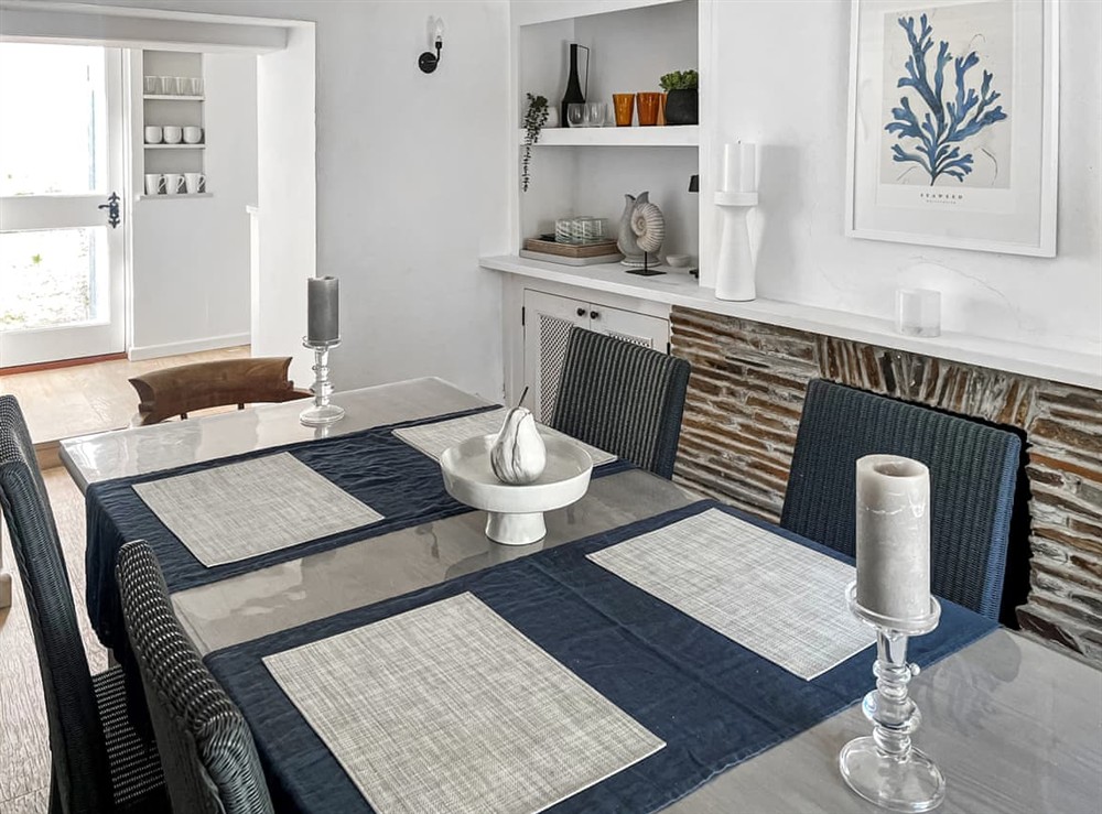 Dining room at Shearwaters in St Mawes, Cornwall
