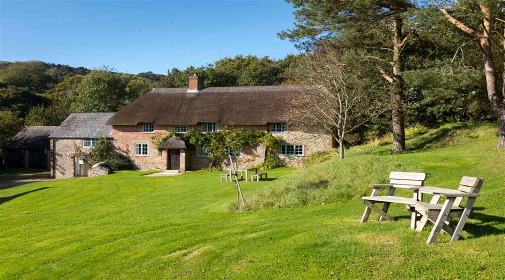 The exterior of Shedbush Farmhouse , Dorset at Shedbush Farm House in Nr Bridport, Dorset