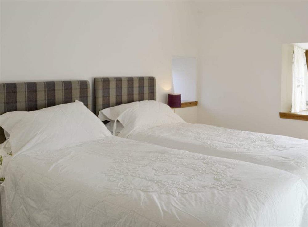 Good-sized twin bedroom at Shedend in Nether Dallachy, near Spey Bay, Morayshire
