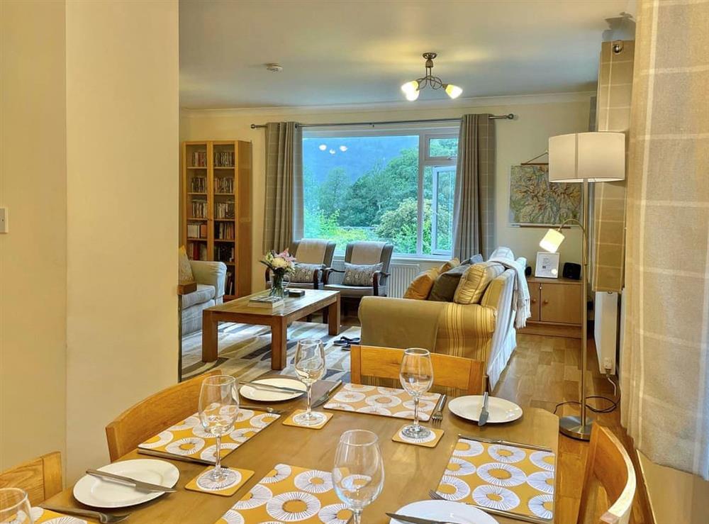 Attractive dining area at Sheilings in Loughrigg, near Ambleside, Cumbria