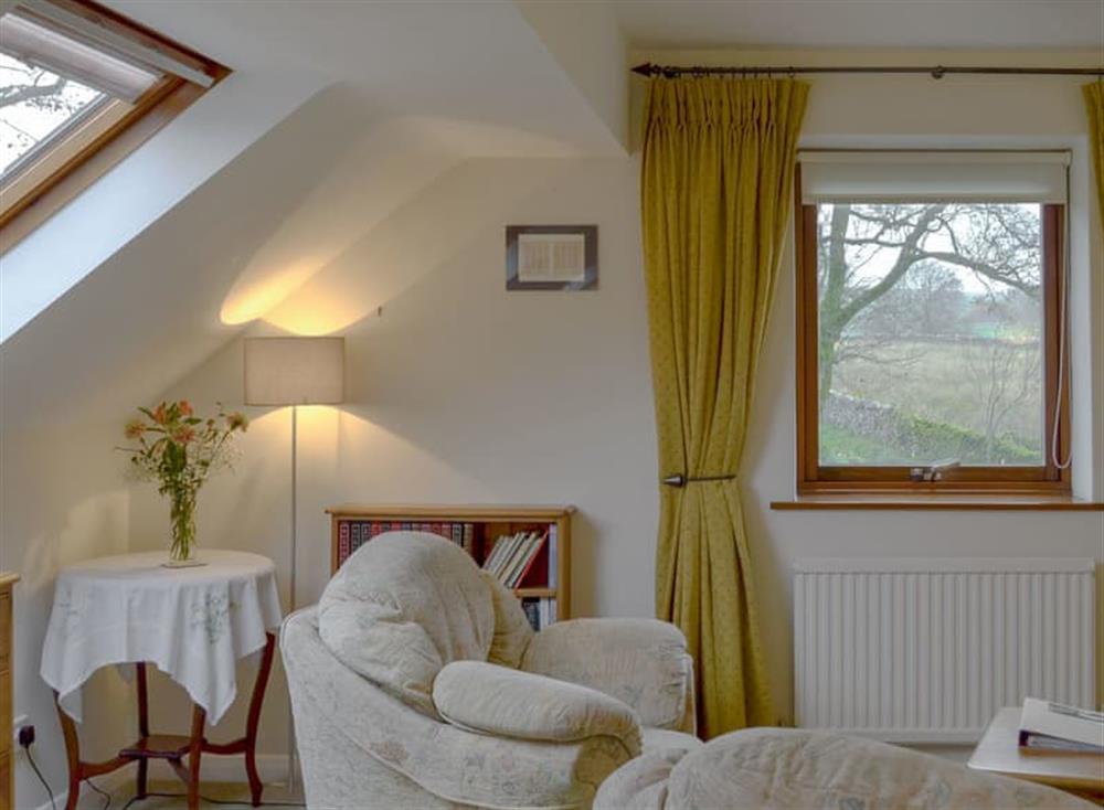 Light and airy living/ dining room at Sheldon Barn in Monyash, near Bakewell, Derbyshire