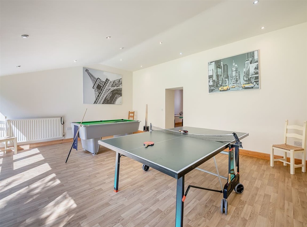 Games room at Shellrigg in Doxford, near Embleton, Northumberland