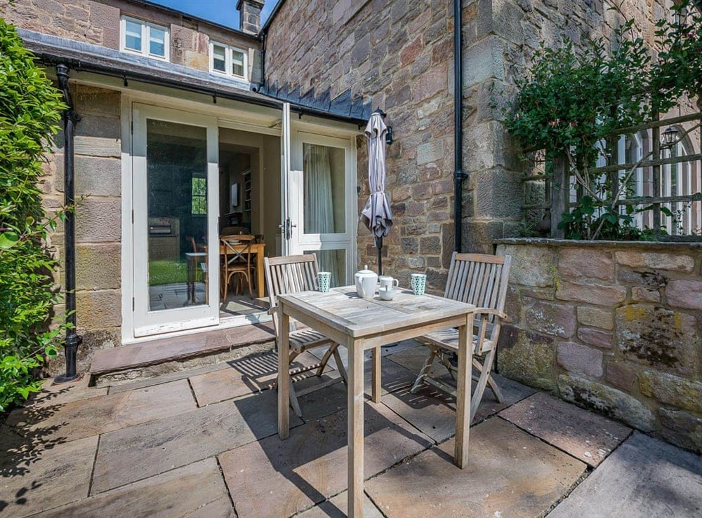 Sitting-out-area at Shellrigg in Doxford, near Embleton, Northumberland