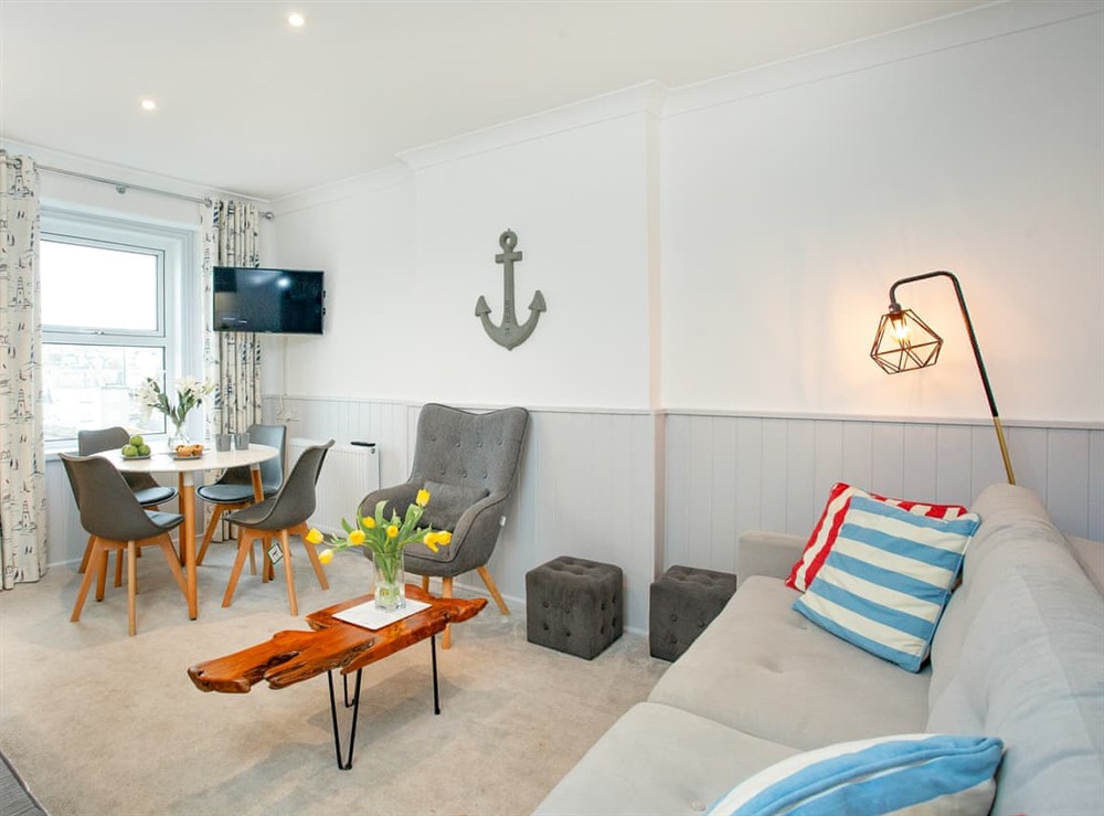 Living area at Shells Shore in Paignton, Devon