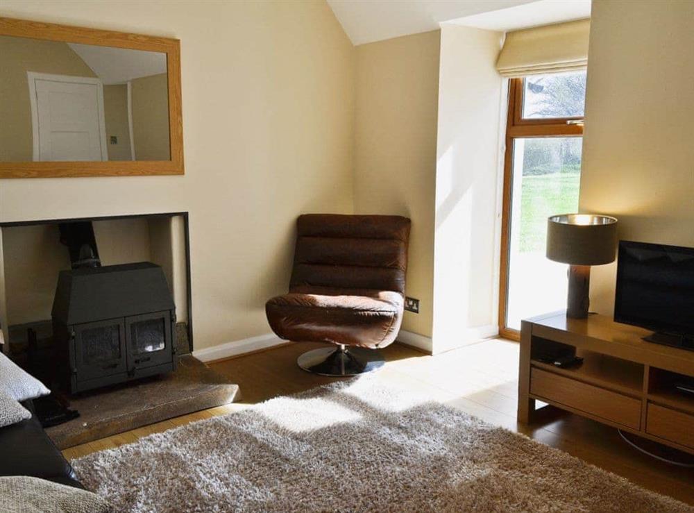 Living room at Shenval Cottage in Glenlivet, near Ballindalloch, Banffshire