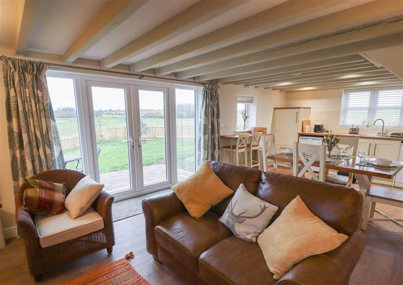 The living area at Shepherds Cottage, Claythorpe near Alford