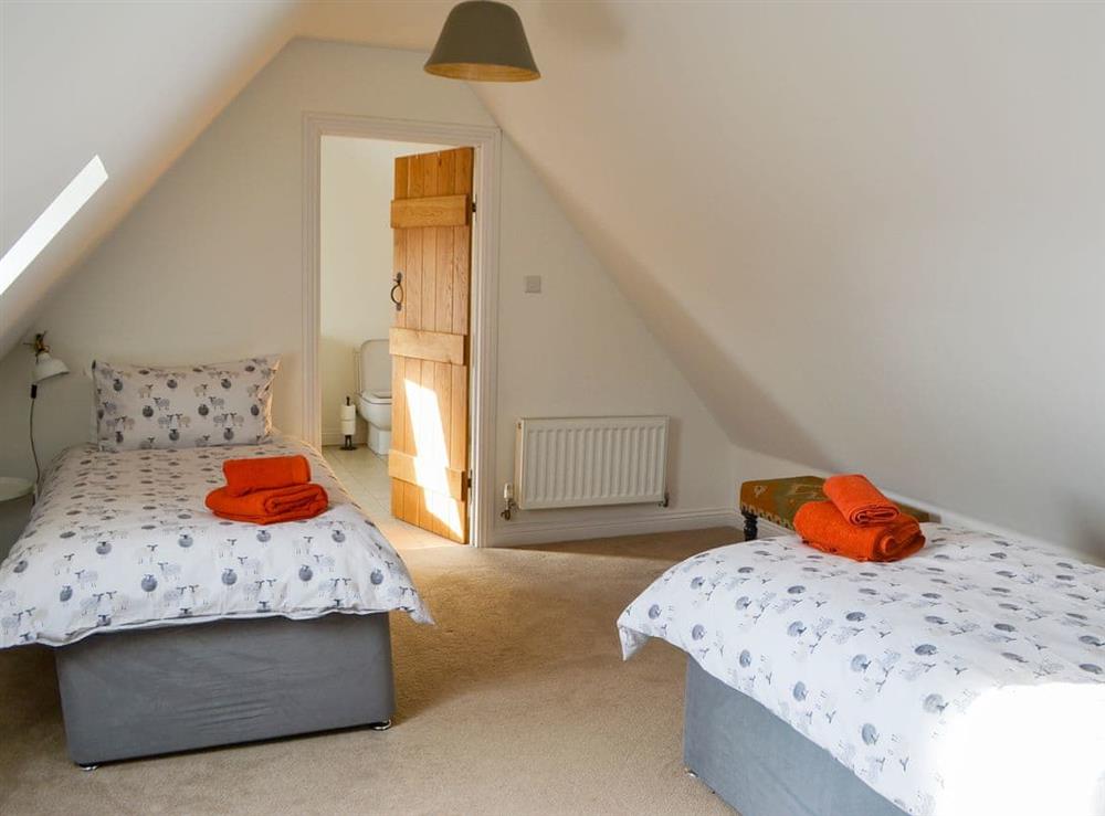 Twin bedroom at Shepherds Cottage in Longframlington, Northumberland