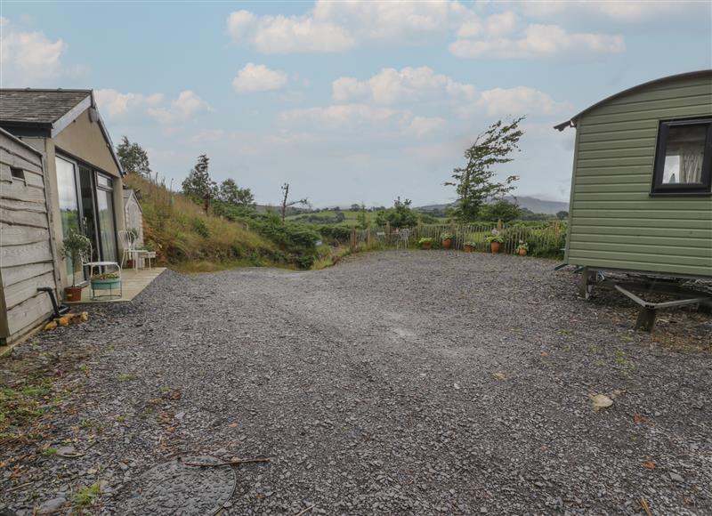 Outside Shepherd's Hut at Penrallt Goch