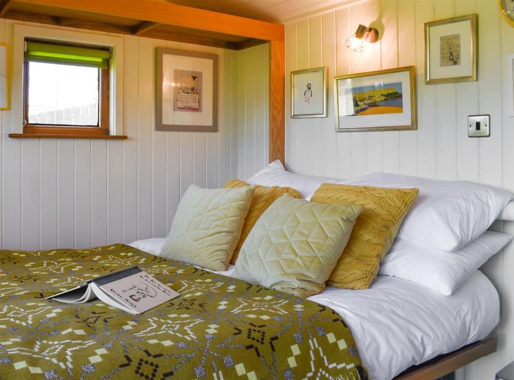 Double bedroom at Shepherds Hut in Benllech, Gwynedd