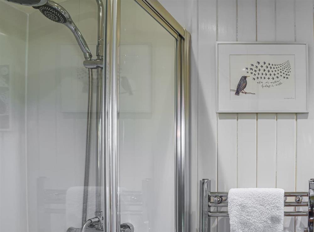 Shower room at Shepherds Hut in Benllech, Gwynedd
