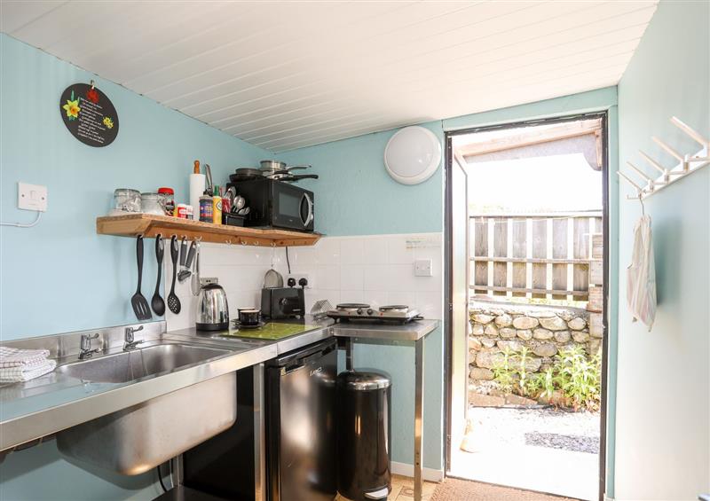 The kitchen at Shepherds Hut - Carnguwch, Llithfaen