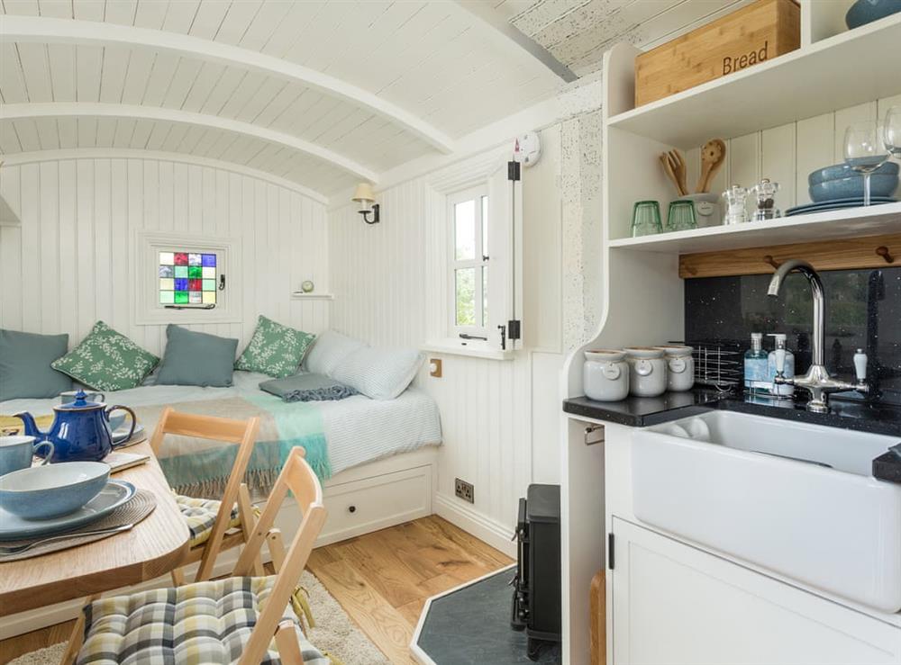 Interior at Shepherds Hut in Coxwold, near Helmsley, North Yorkshire