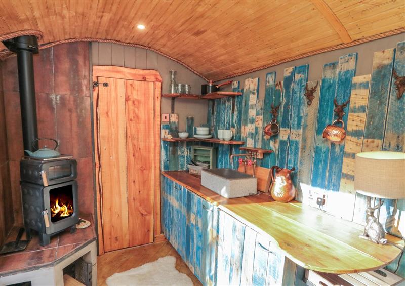 This is the kitchen at Shepherds Hut, Langdale End near Thornton-Le-Dale
