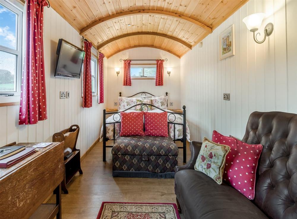 Open plan living space at Shepherds Hut in Shrewsbury, Shropshire