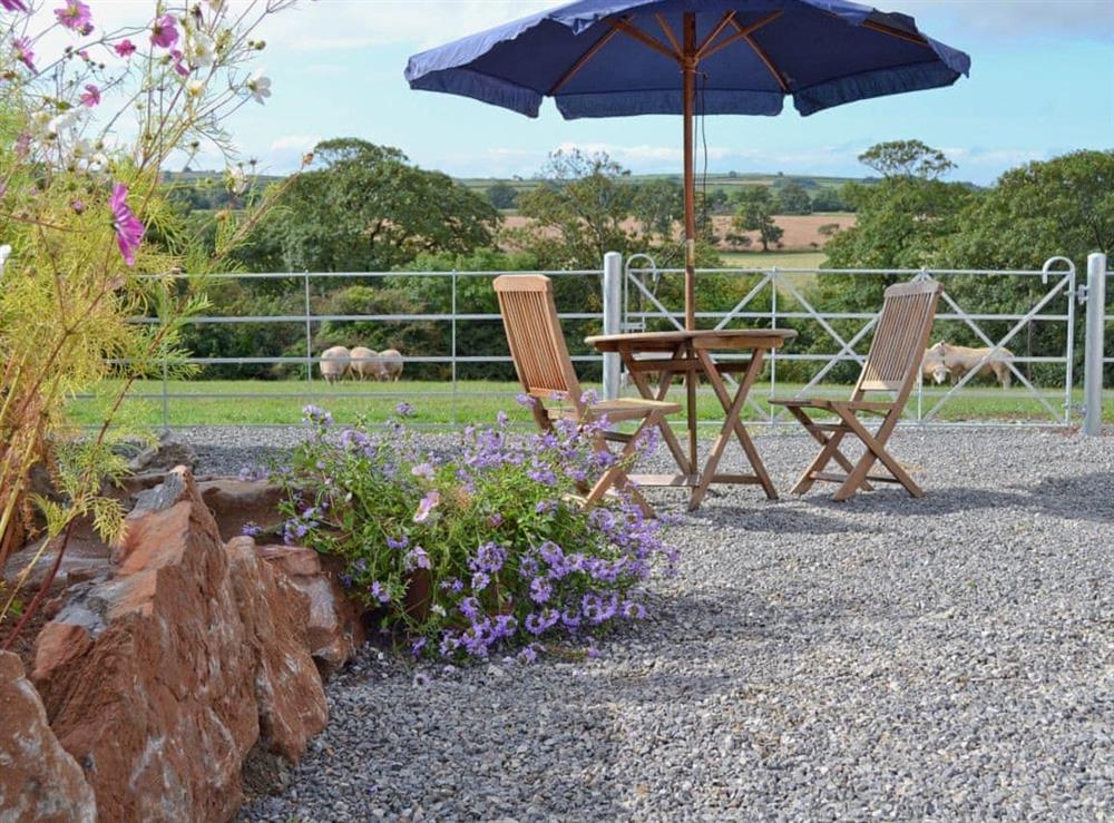Sitting-out-area at Shepherds Lodge in Lamphey, near Tenby, Dyfed