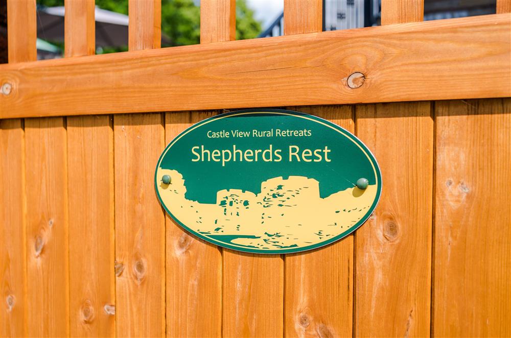 Signage on the gate to Shepherds Rest, Beeston, Cheshire