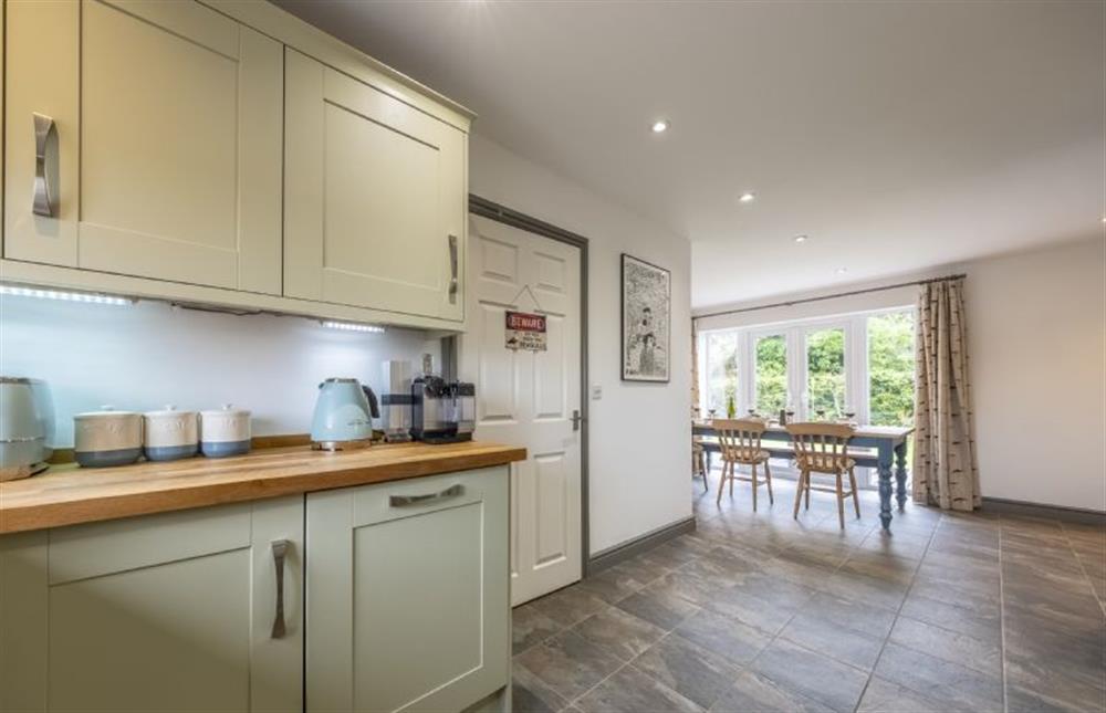 A fully-fitted, modern kitchen at Sherborne House, Wells-next-the-Sea