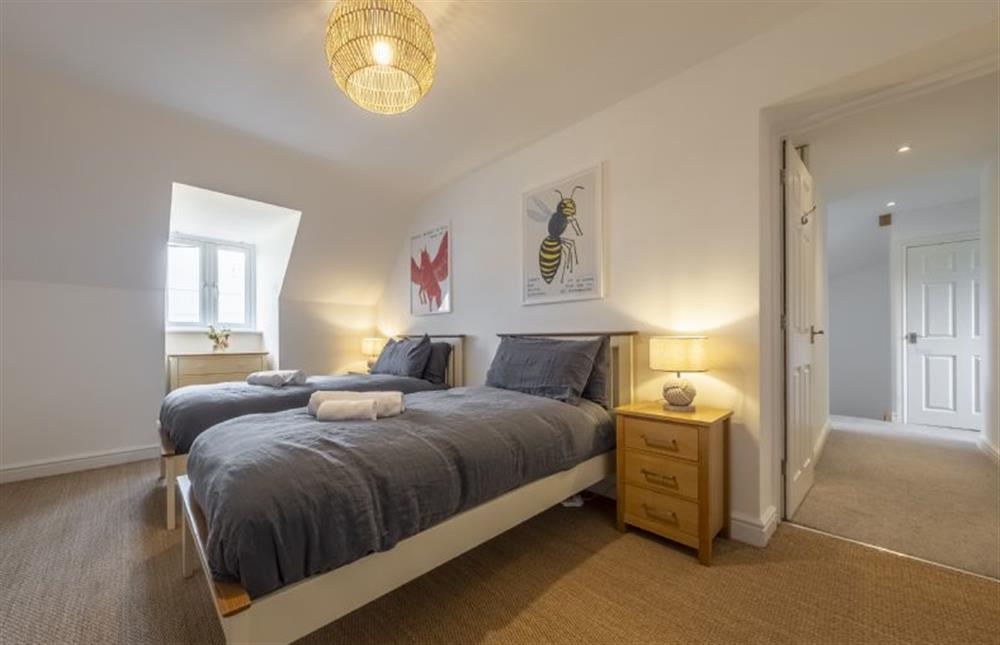 Bedroom three with 3’ twin beds at Sherborne House, Wells-next-the-Sea